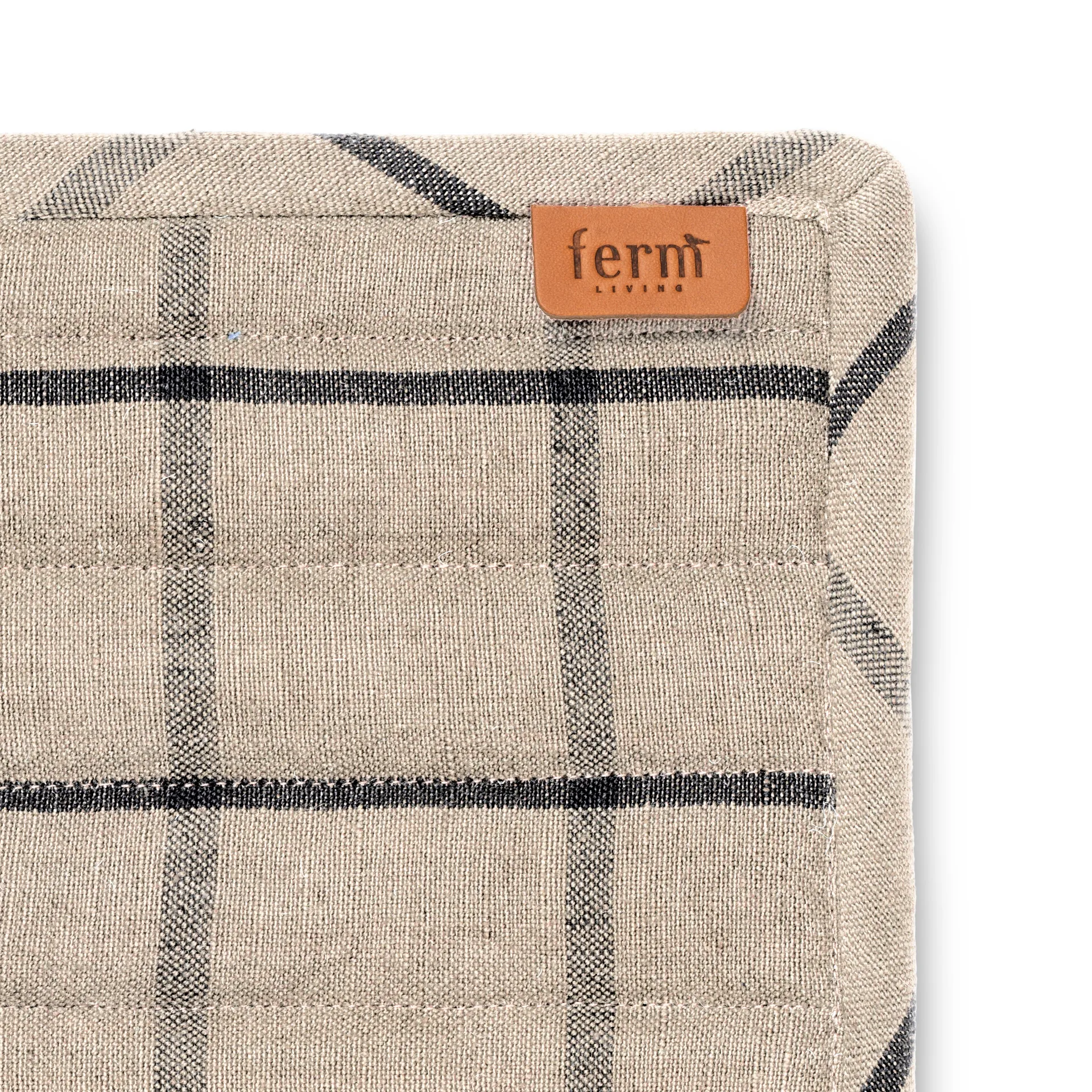 Hale Topflappen 2er Pack, Sand-schwarz Ferm Living