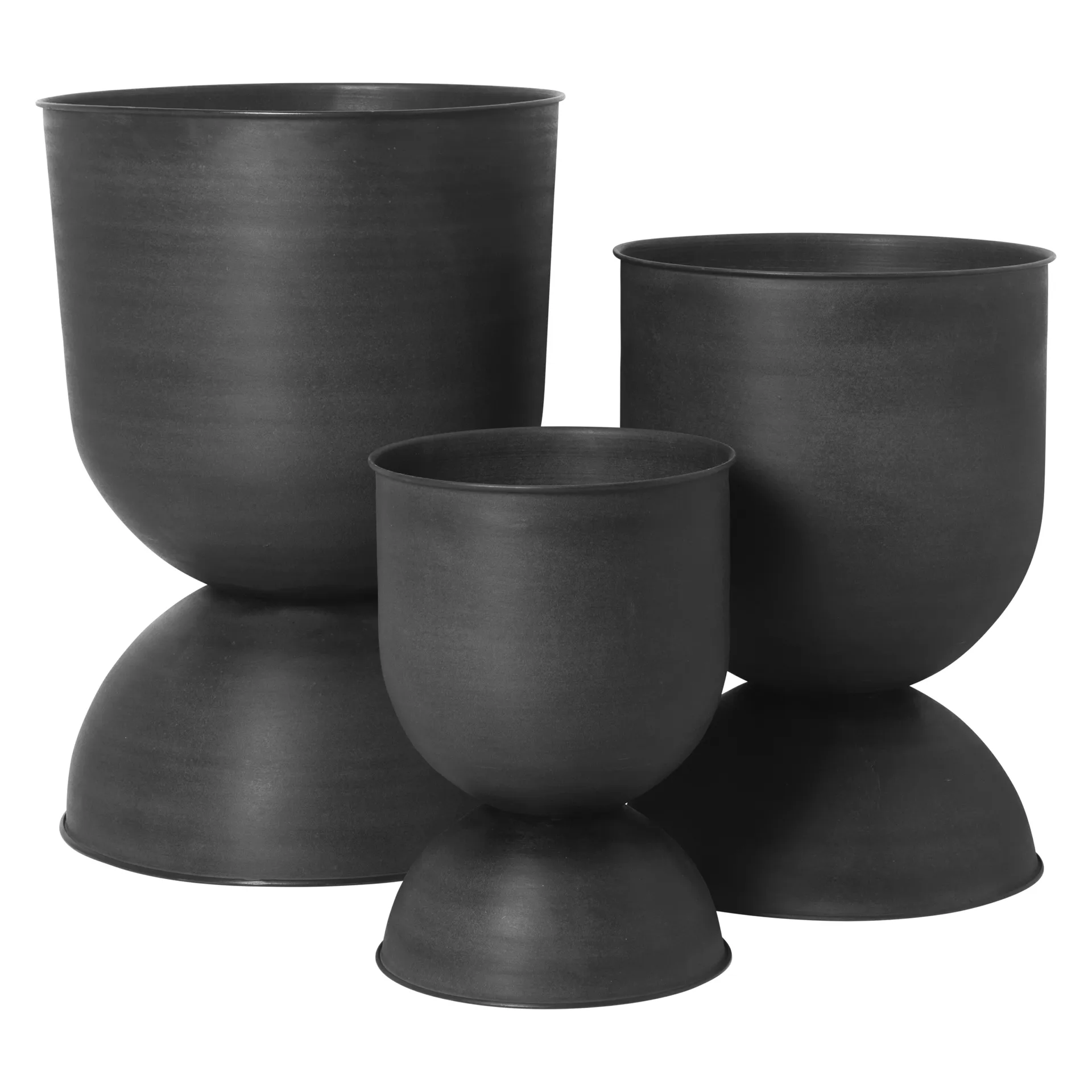 Hourglass Blumentopf klein Ø31 cm, Schwarz-dunkelgrau Ferm Living