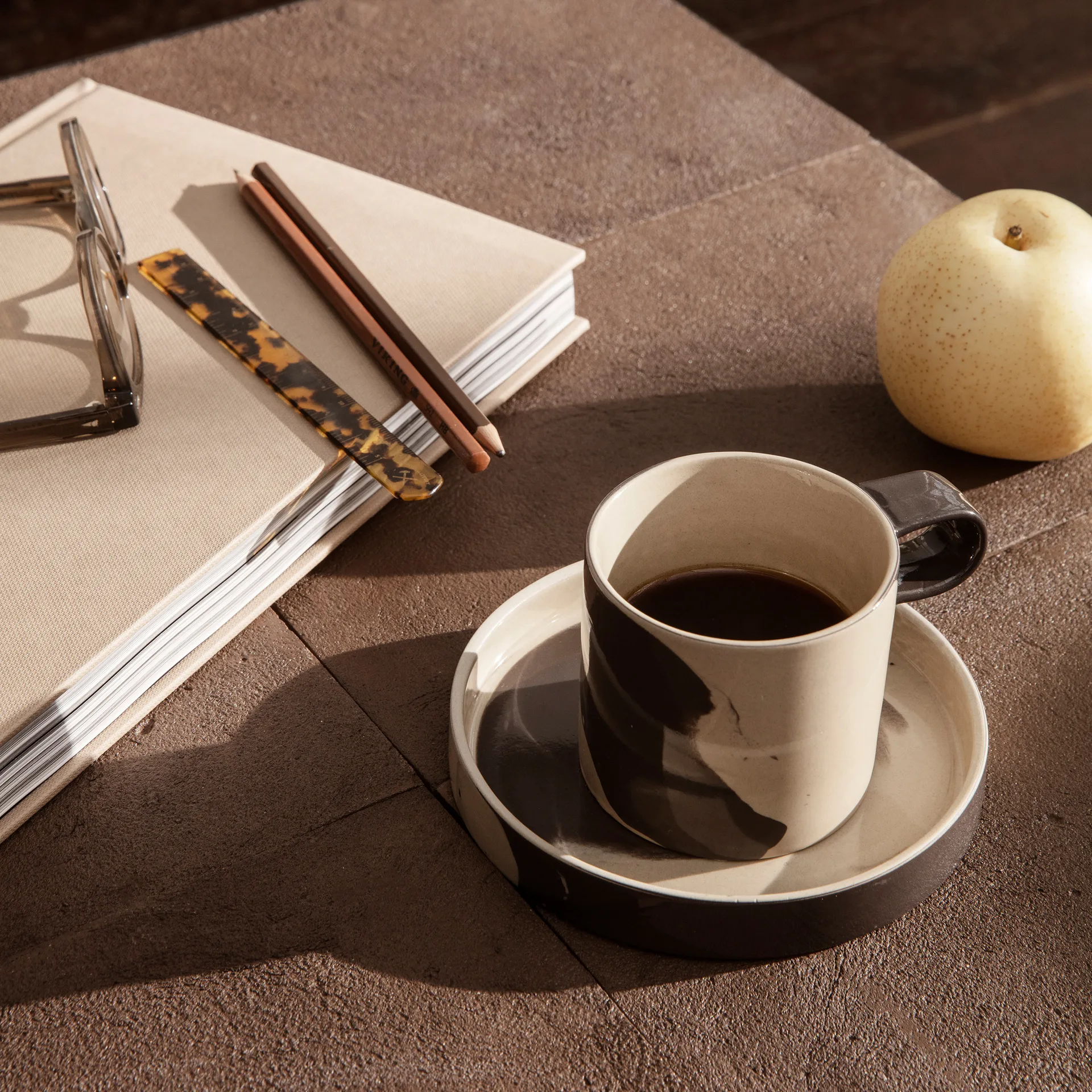 Inlay Tasse , Sand-brown Ferm Living