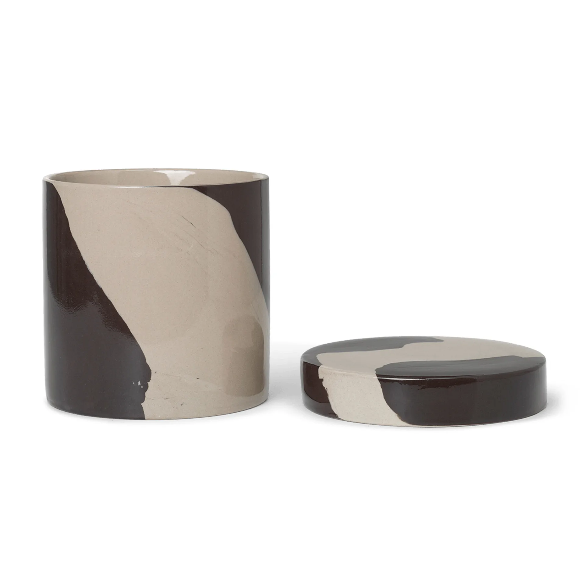 Inlay Verwahrungsdose Ø14,5cm, Sand-brown Ferm Living