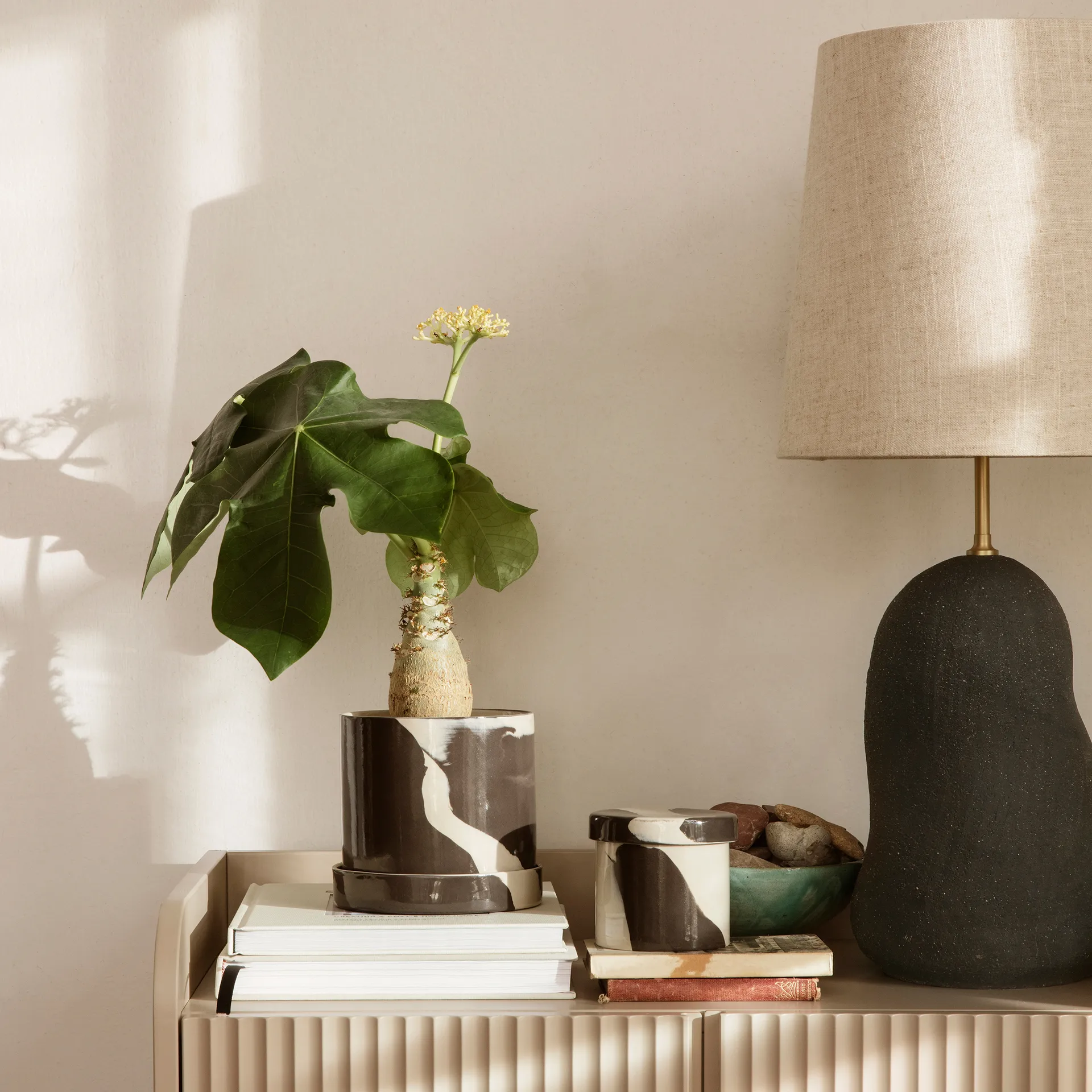 Inlay Verwahrungsdose Ø9,8cm, Sand-brown Ferm Living