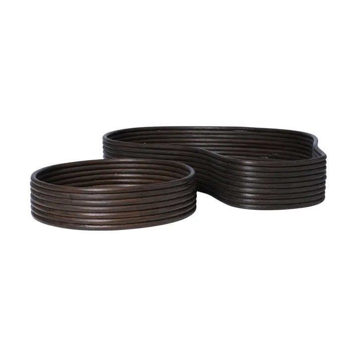 Isola Tabletts 2 Teile - Dunkel gebeizt - Ferm Living