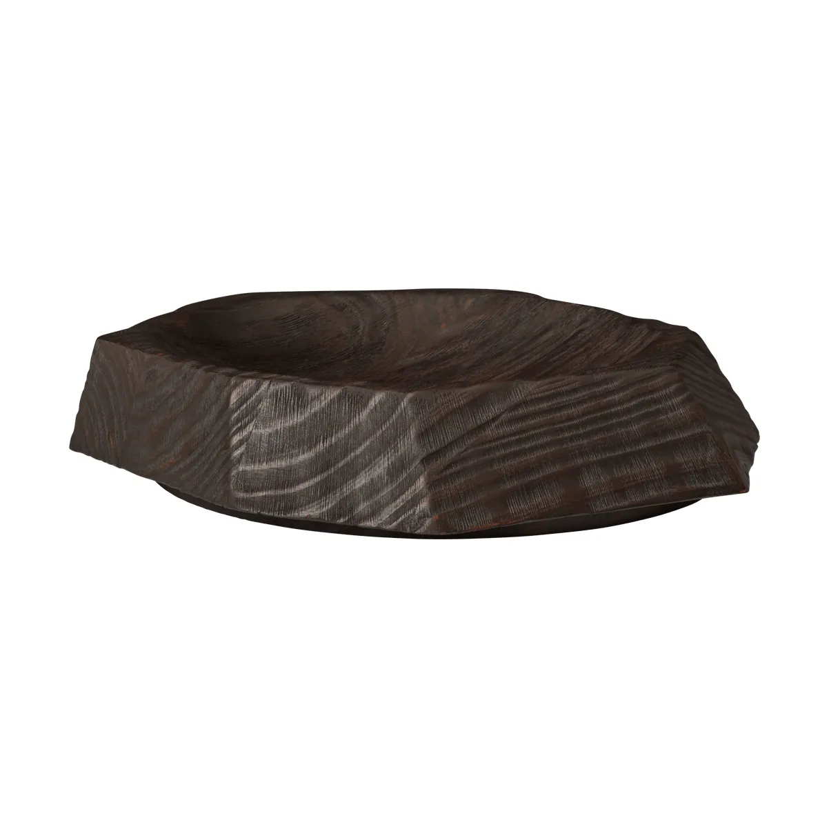 Koh Centerpiece-Dekorationsschale, Dunkelbraun, 35 cm Ferm Living