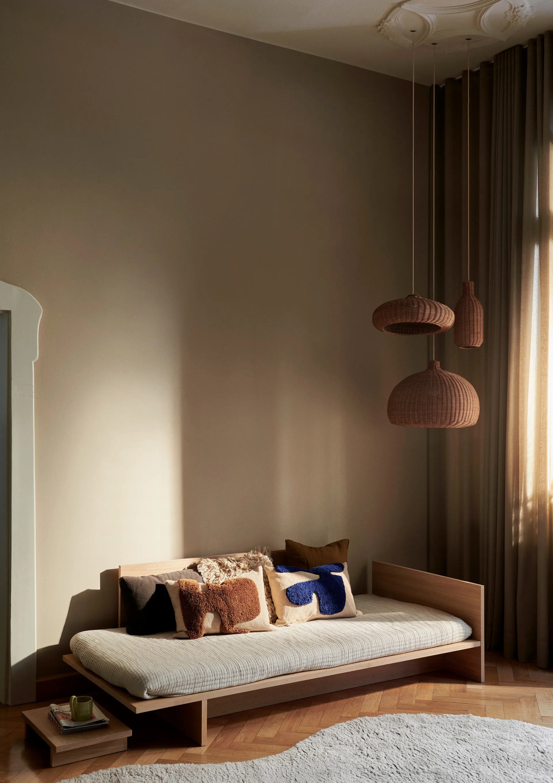 Lay rechteckiges Kissen 40 x 60cm, Sand / Sugar Kelp Ferm Living