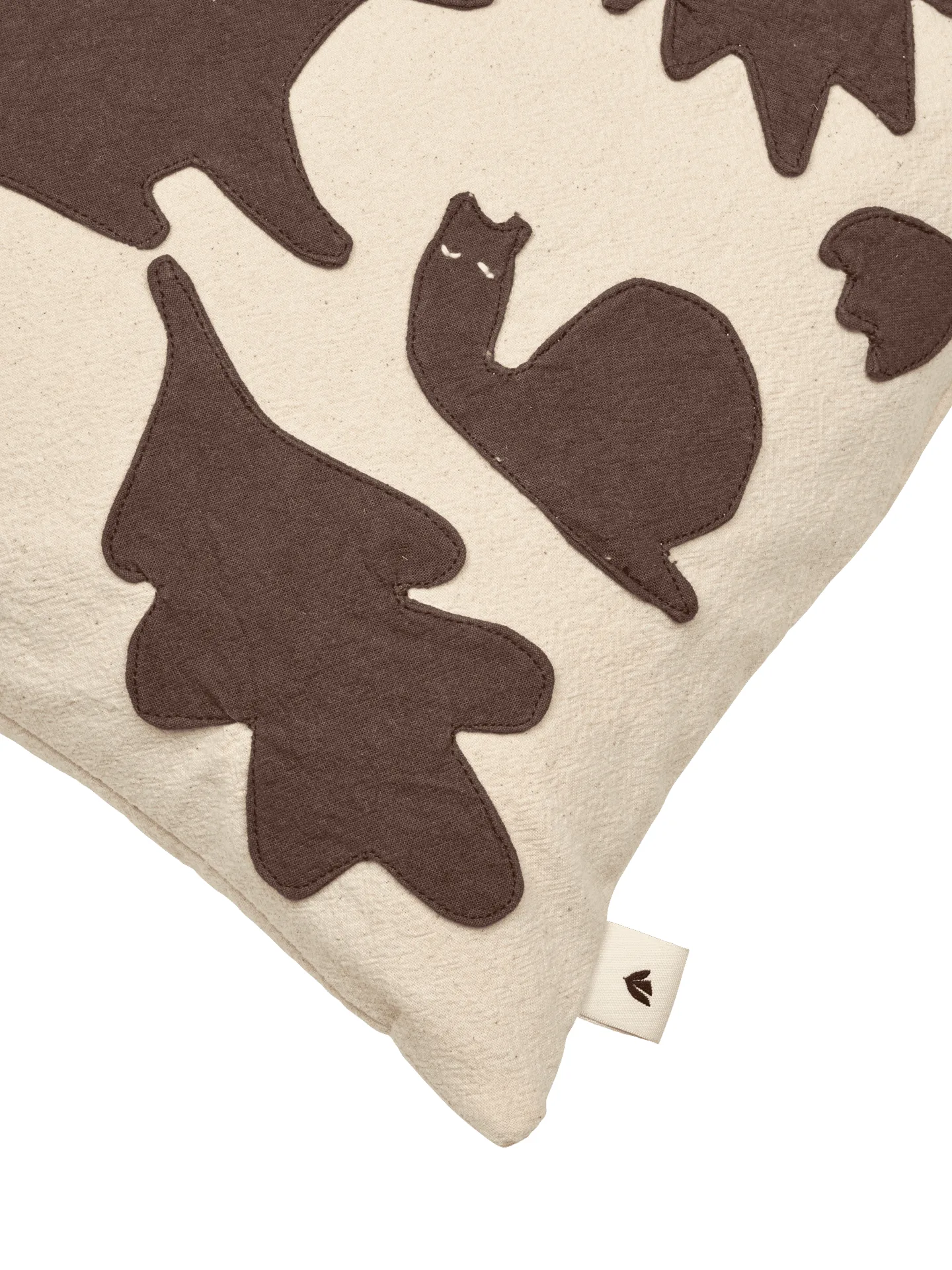 Lunden Kissen, Off-white-dark chocolate, 30x30 cm Ferm Living