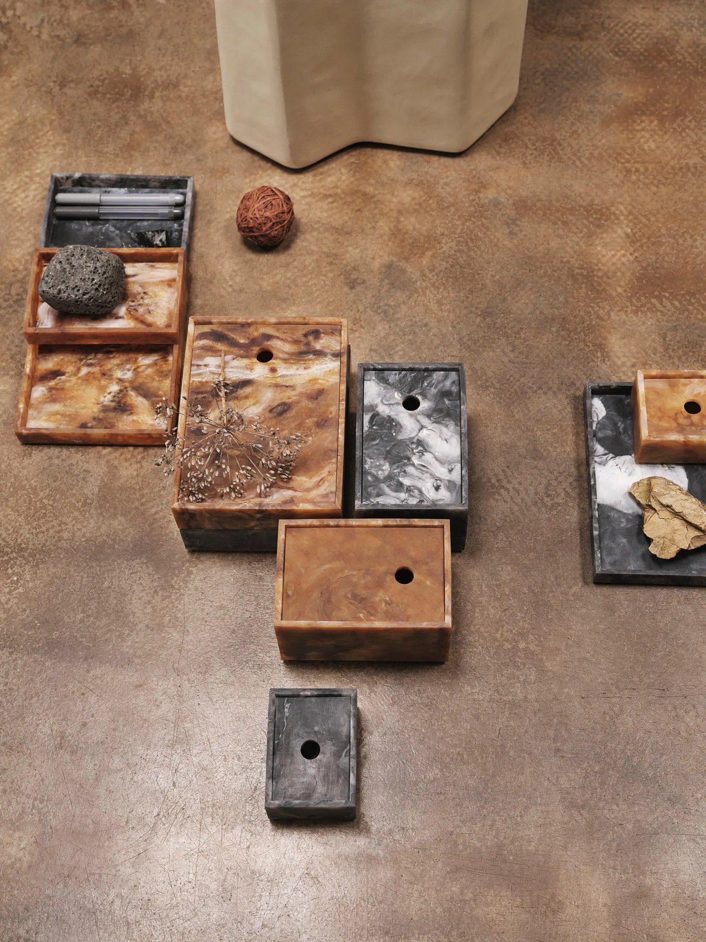 Mist Aufbewahrungsbox 10x15 cm, Charcoal Ferm Living