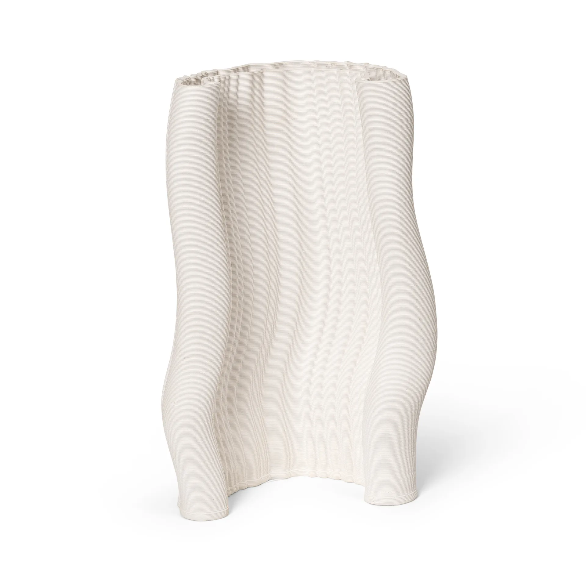 Moire Vase 19 x 30cm, Off-white Ferm Living
