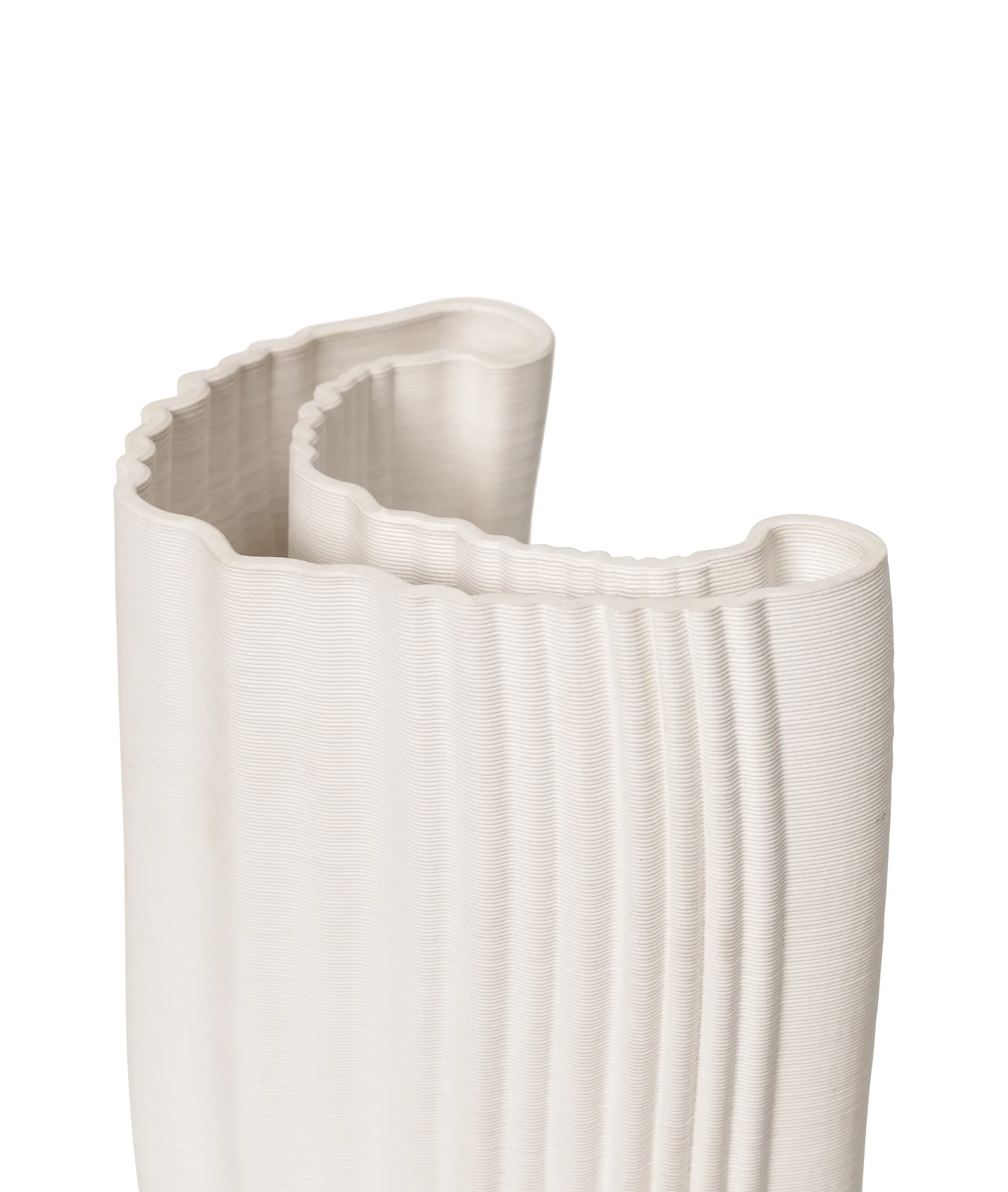 Moire Vase 19 x 30cm, Off-white Ferm Living