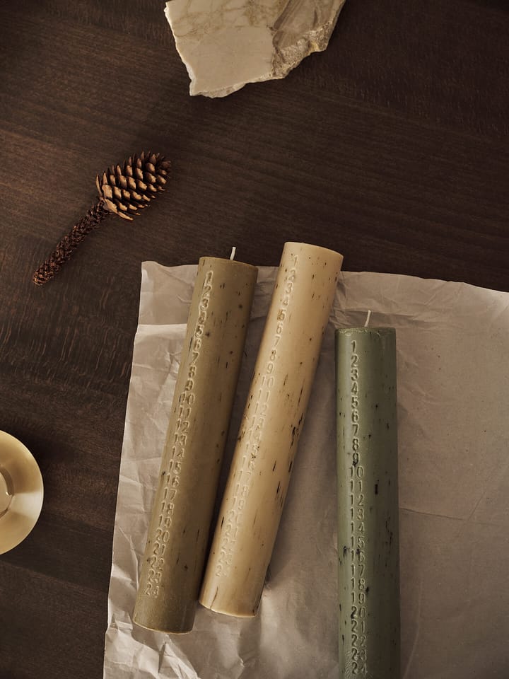 Mura Kalenderkerze, Artichoke green Ferm Living