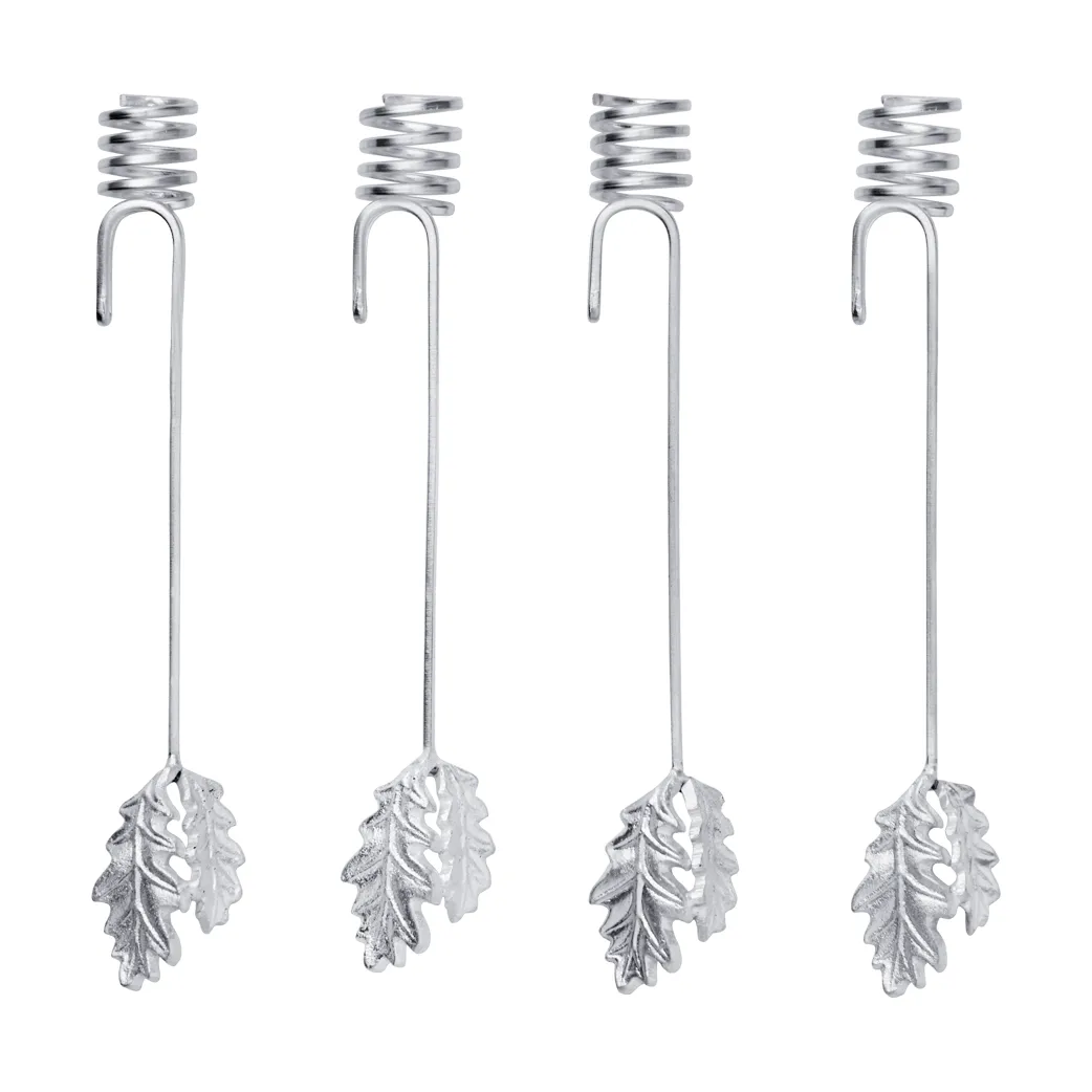 Oak leaf  Weihnachtsbaum Kerzenhalter 4er-Set, Silber Ferm Living