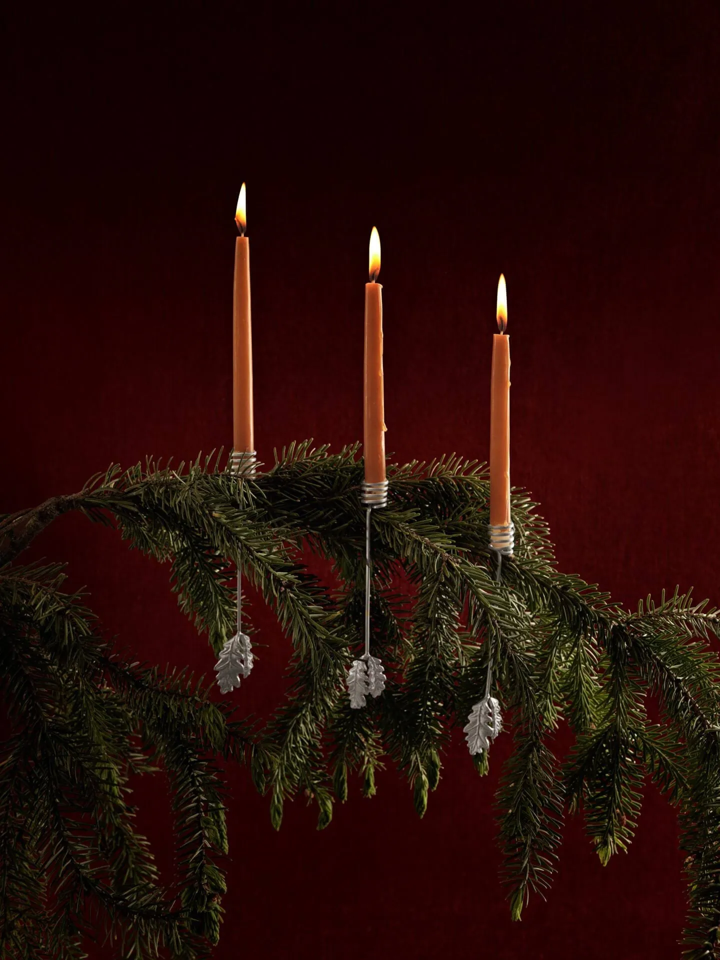 Oak leaf  Weihnachtsbaum Kerzenhalter 4er-Set, Silber Ferm Living
