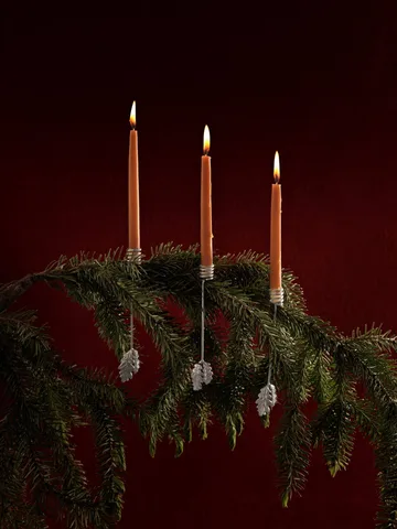 Oak leaf  Weihnachtsbaum Kerzenhalter 4er-Set - Silber - Ferm Living