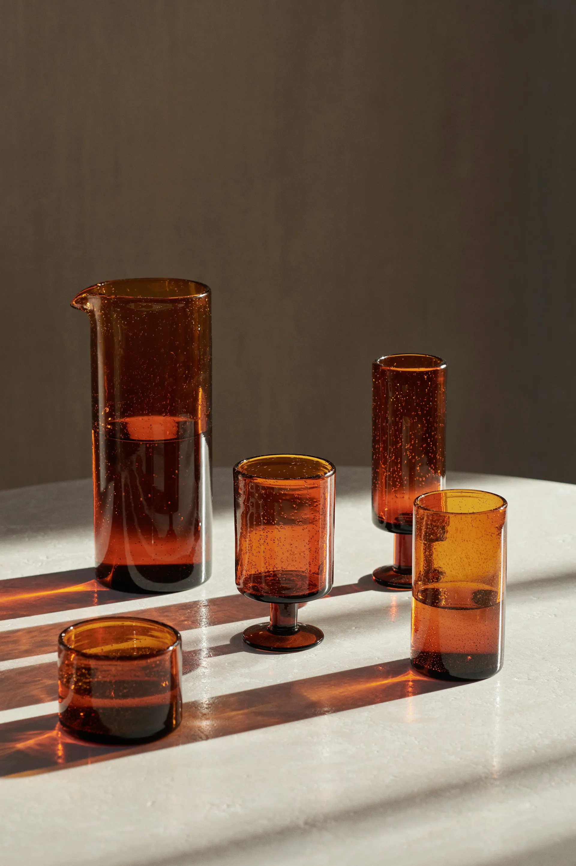 Oli Wasserglas hoch 22cl, Amber Ferm Living