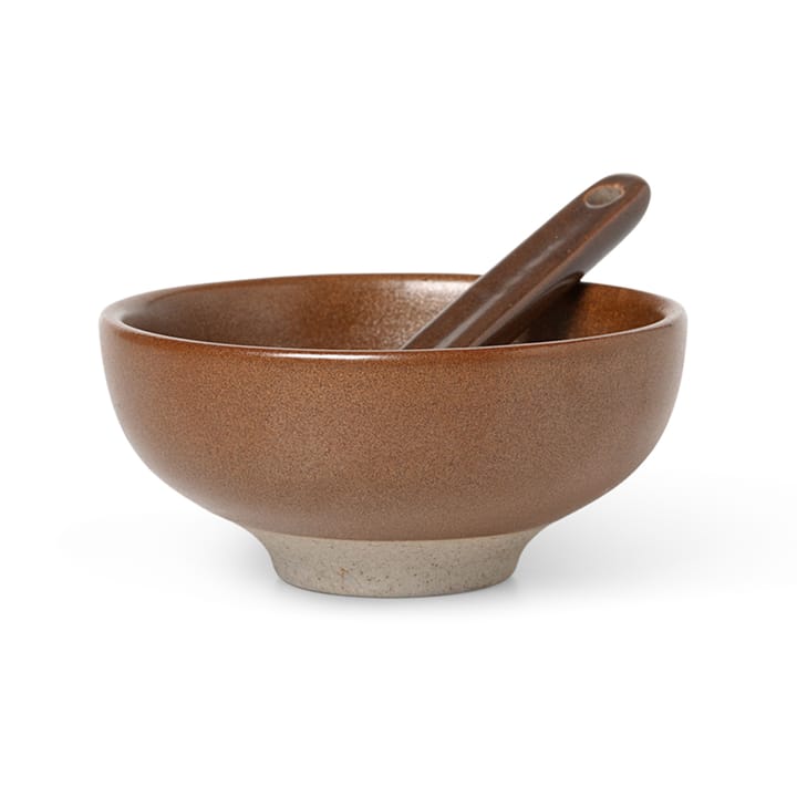 Petite Salzschale mit Löffel 2 Teile, Chocolate Ferm Living