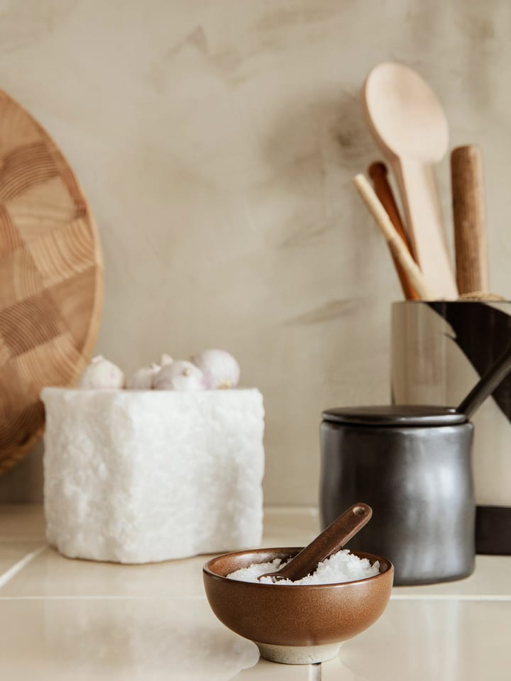 Petite Salzschale mit Löffel 2 Teile, Chocolate Ferm Living