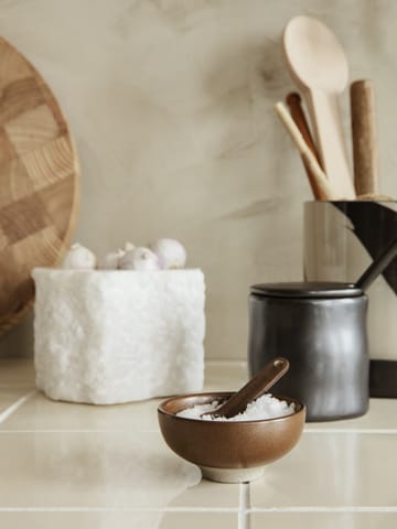 Petite Salzschale mit Löffel 2 Teile - Chocolate - Ferm Living