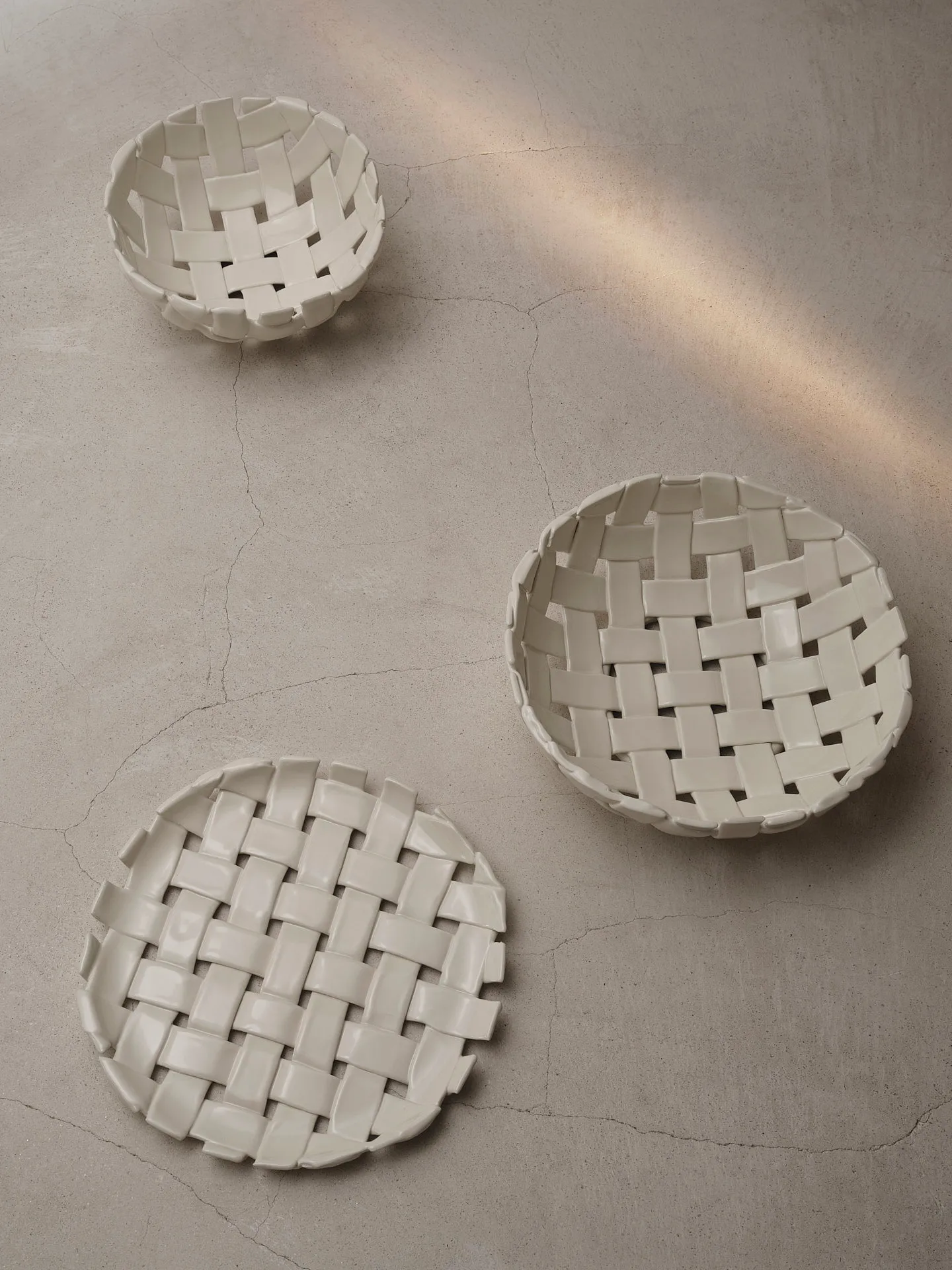 Plait Schale Ø30 cm, Off white Ferm Living