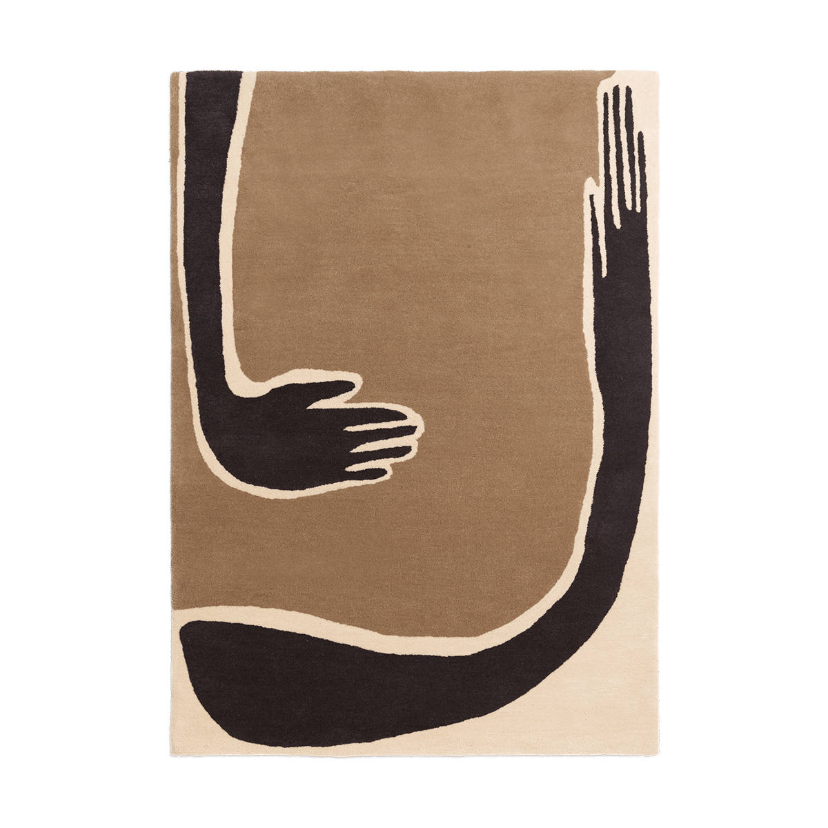 Ferm Living Pose Teppich Coffee-off white, 140x200 cm