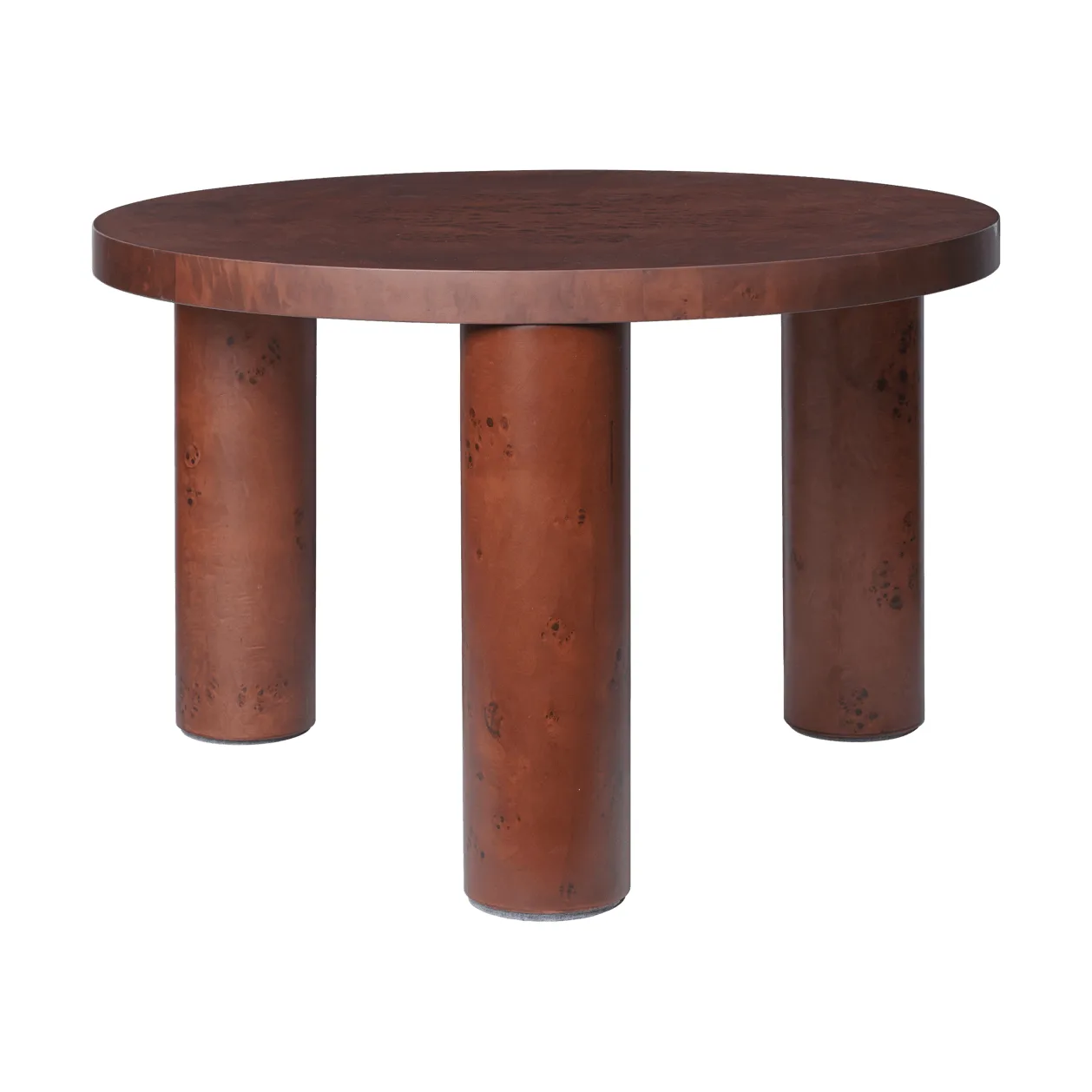 Post Couchtisch small Ø 65 cm, Dunkel gebeizte Maserknolle Ferm Living