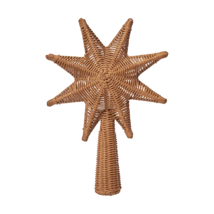 Rattan christmastree top star Baumspitze - Natural, 29,5 cm - Ferm Living