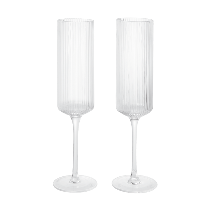 Ripple Champagne flutes Champagneglas 15 cl 2er-Pack, Clear Ferm Living