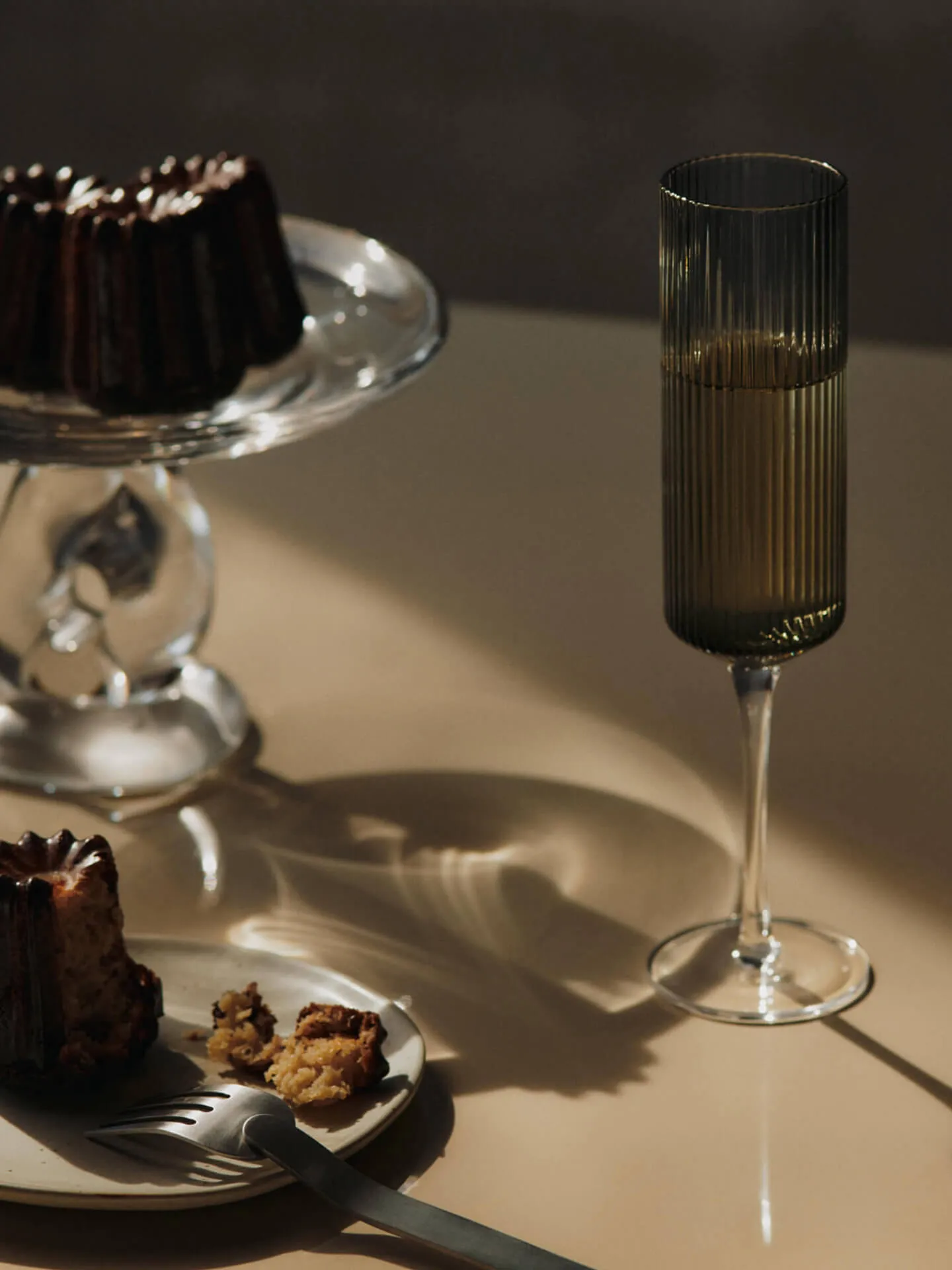 Ripple Champagne flutes Champagneglas 15 cl 2er-Pack, Smoked Grey Ferm Living