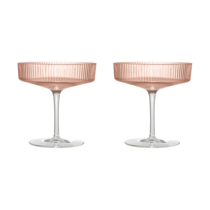 Ripple Champagnerglas 2er Pack - Blush - Ferm Living