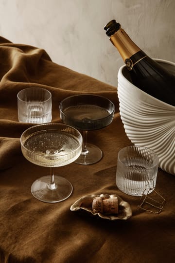 Ripple Champagnerglas 2er Pack - Klar - ferm LIVING