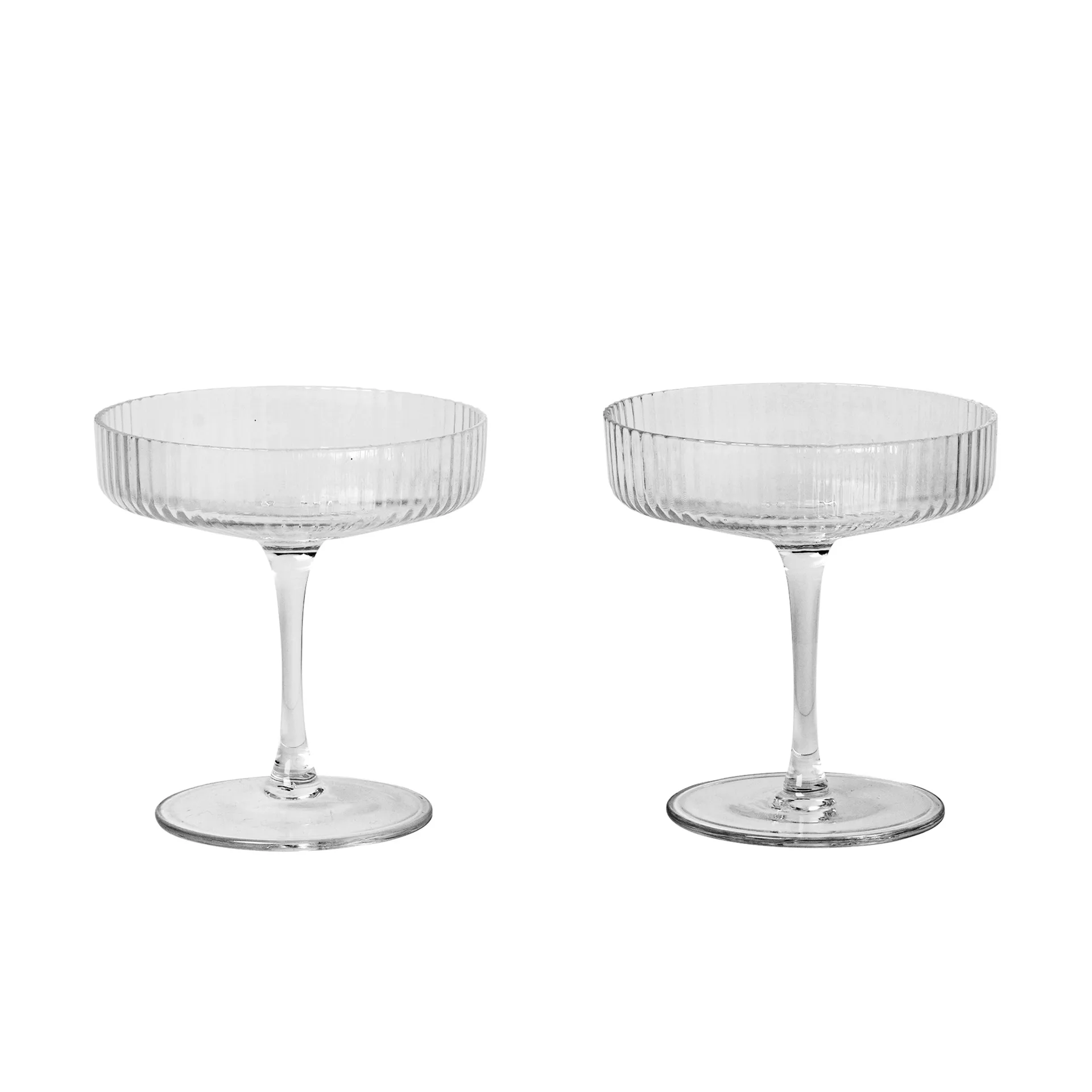 Ripple Champagnerglas 2er Pack, Klar Ferm Living