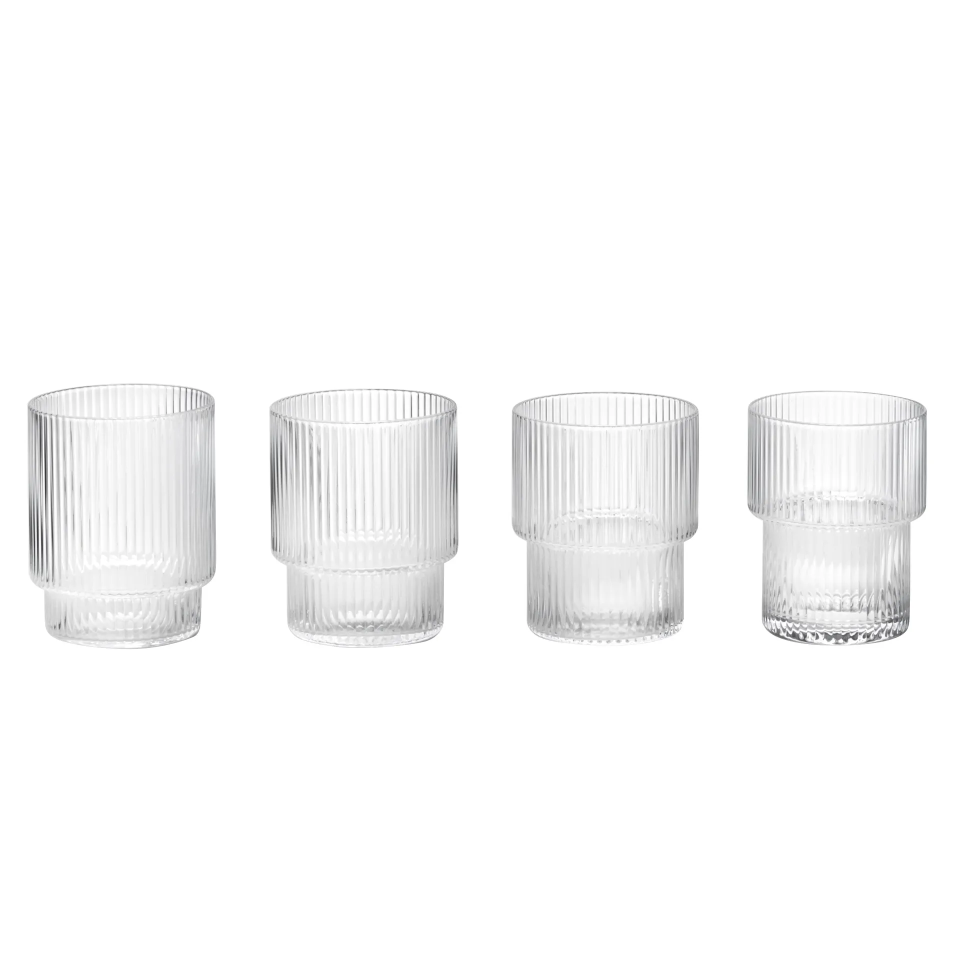Ripple Glas 4er Pack, Klar Ferm Living