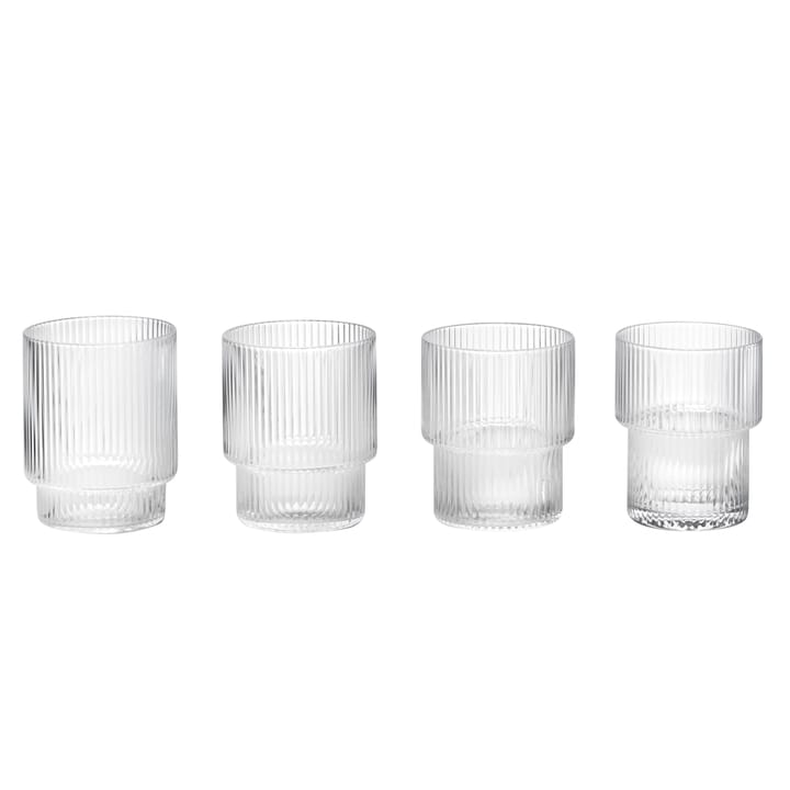 Ripple Glas 4er Pack, Klar ferm LIVING