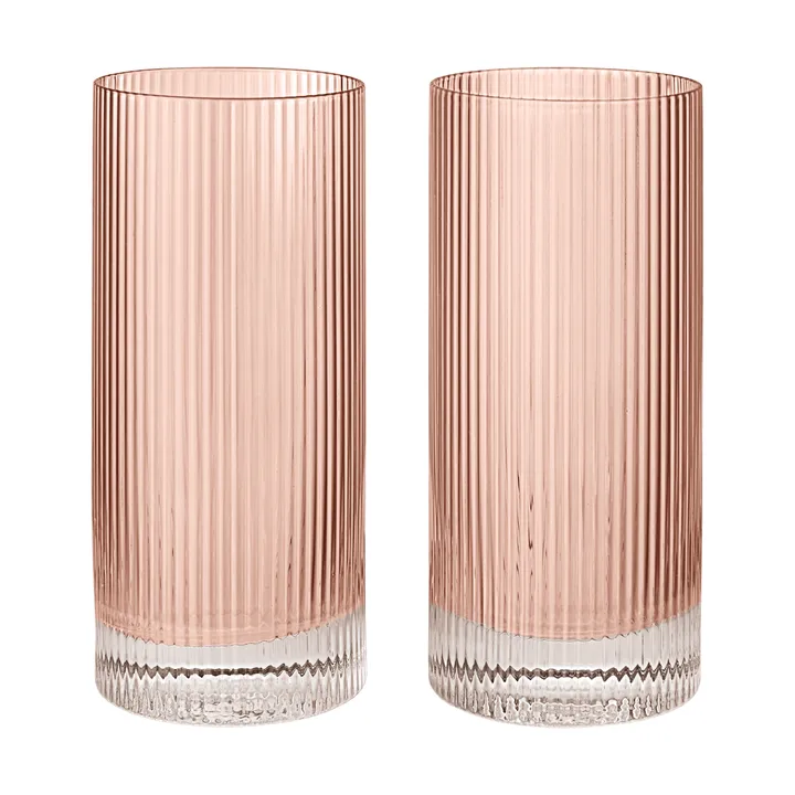 Ripple Highball-Gläser 48 cl 2-teilig - Blush - Ferm Living