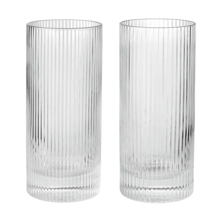 Ripple Highball-Gläser 48 cl 2-teilig - Clear - Ferm Living
