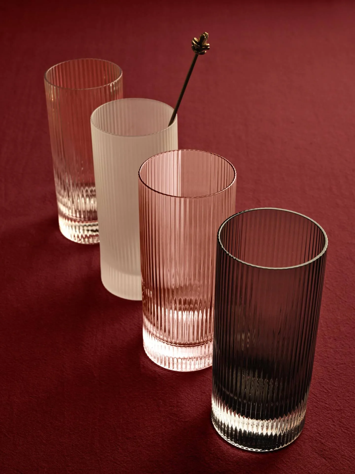 Ripple Highball-Gläser 48 cl 2-teilig, Clear Ferm Living