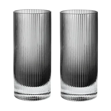 Ripple Highball-Gläser 48 cl 2-teilig - Smoked grey - Ferm Living