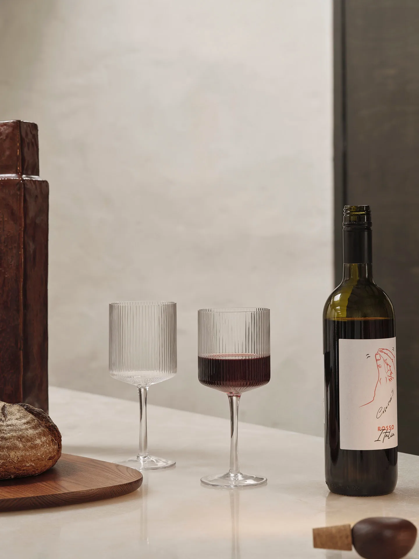 Ripple Karaffe und Glas 17 Teile - Klar Ferm Living