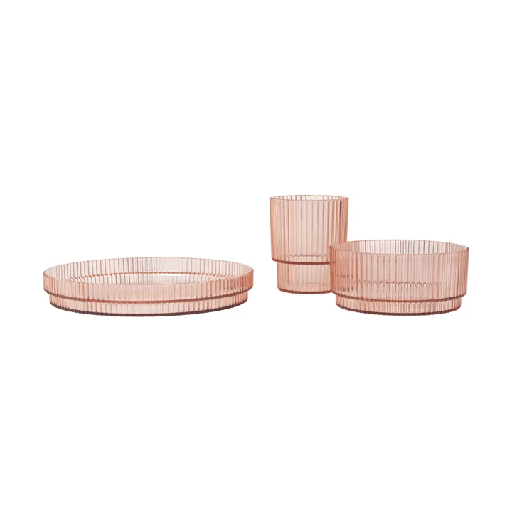 Ripple kids Kindergeschirr - Blush, 3-teilig - Ferm Living
