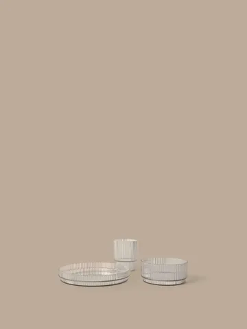 Ripple kids Kindergeschirr - Clear, 3-teilig - Ferm Living