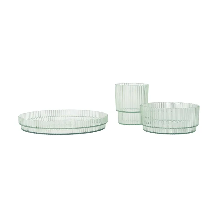 Ripple kids Kindergeschirr - Tea green, 3-teilig - Ferm Living