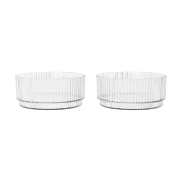 Ripple kids Schüssel - Clear, 2-teilig - Ferm Living