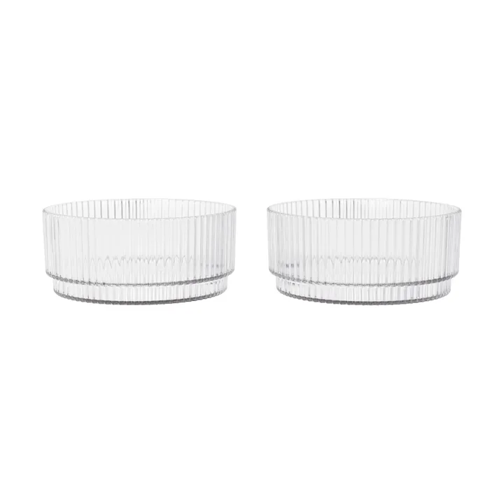 Ripple kids Schüssel - Clear, 2-teilig - Ferm Living
