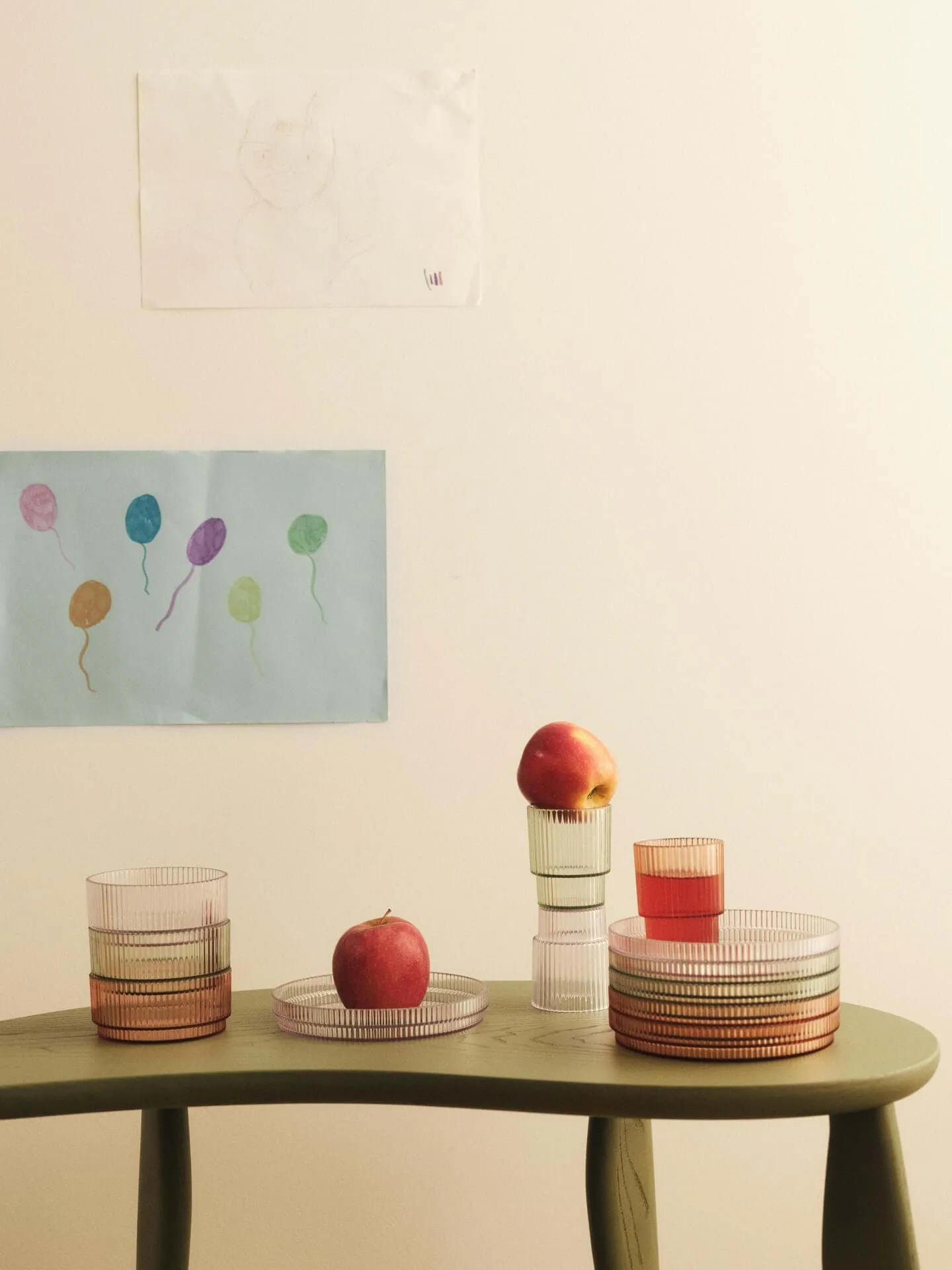 Ripple Kids Teller, Clear, 2-teilig Ferm Living