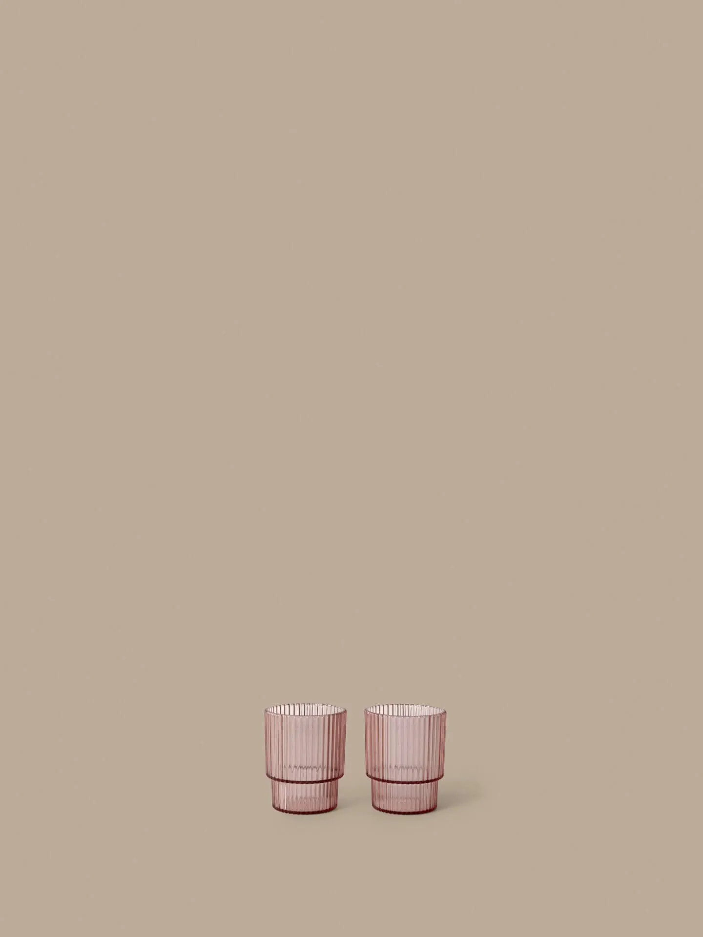 Ripple Kinder-Glas, Blush, 2-teilig Ferm Living
