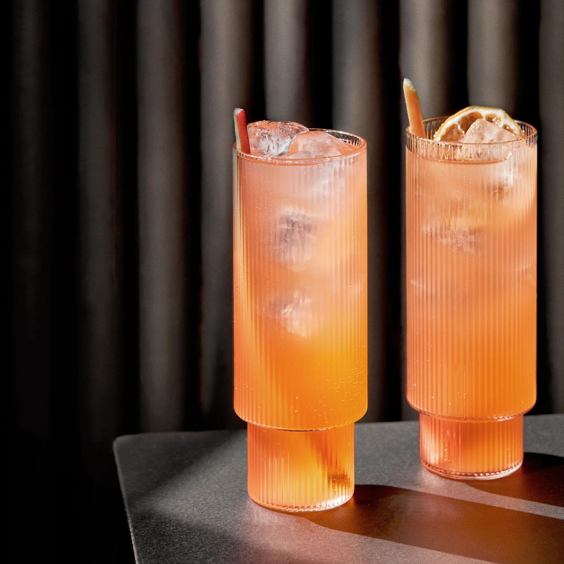 Ripple Longdrink-Glas 4er Pack, Klar Ferm Living