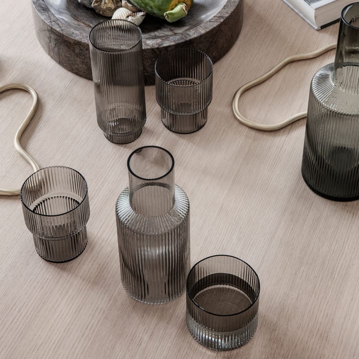 Ripple Longdrink-Glas 4er Pack, Smoked grey ferm LIVING