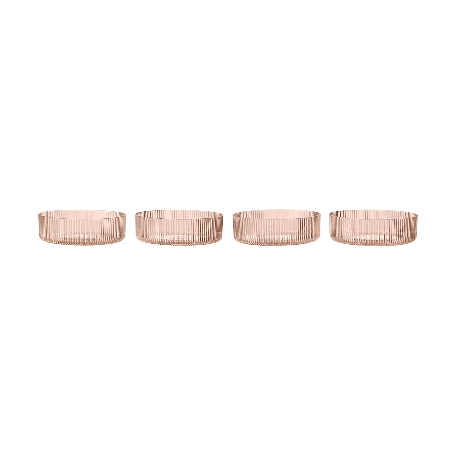 Ripple Müslischüssel 4er-Pack, Blush Ferm Living