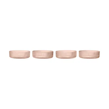 Ripple Müslischüssel 4er-Pack - Blush - Ferm Living
