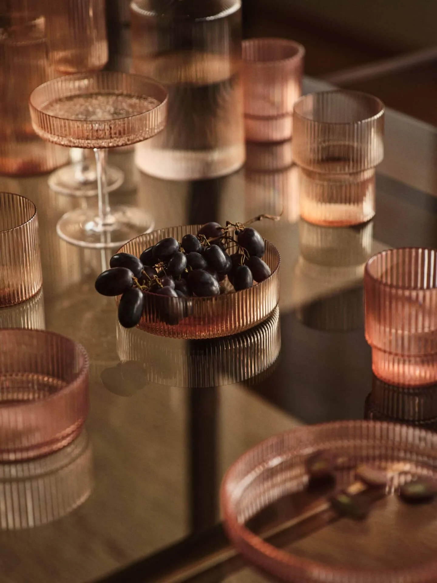 Ripple Müslischüssel 4er-Pack, Blush Ferm Living