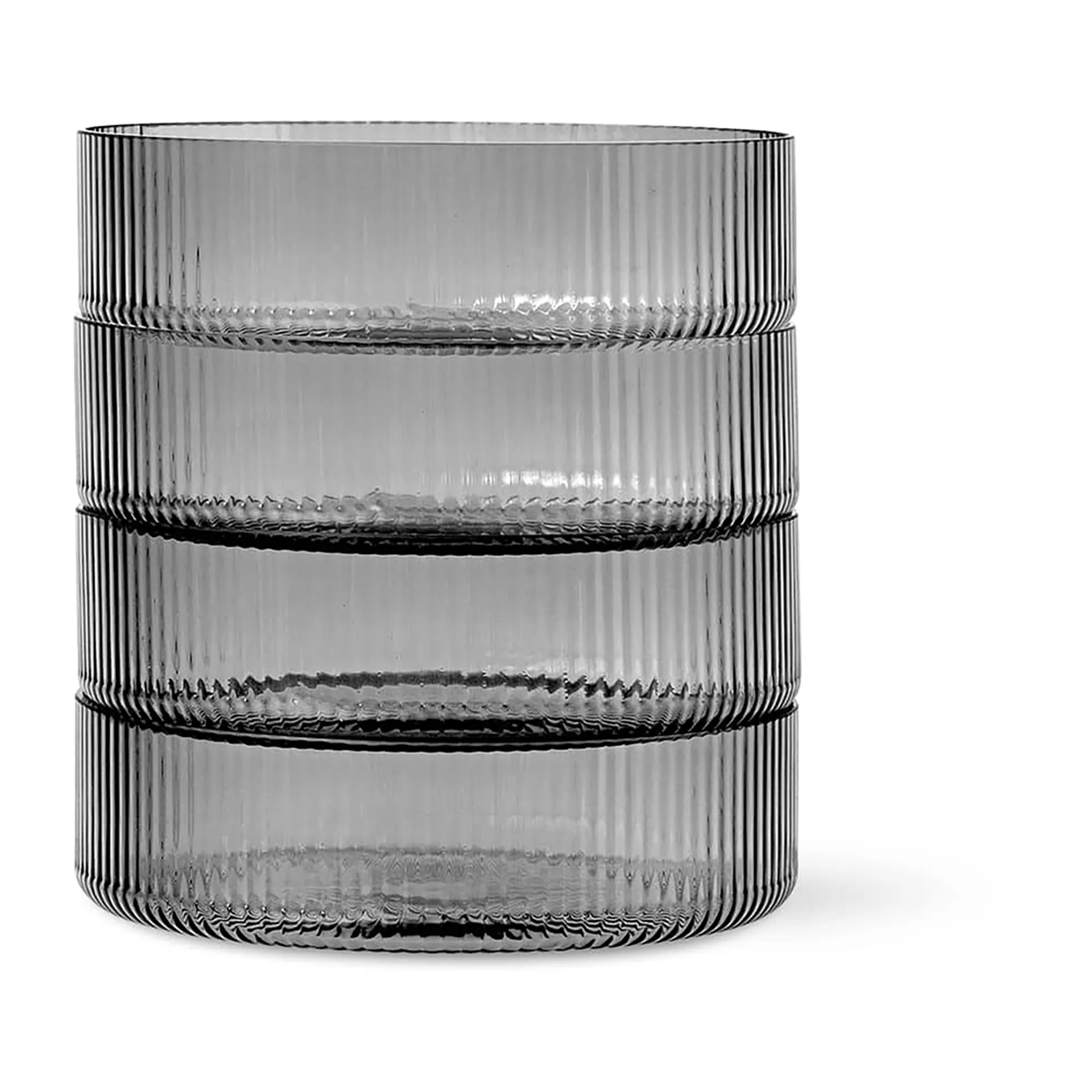 Ripple Müslischüssel 4er-Pack, Smoked grey Ferm Living