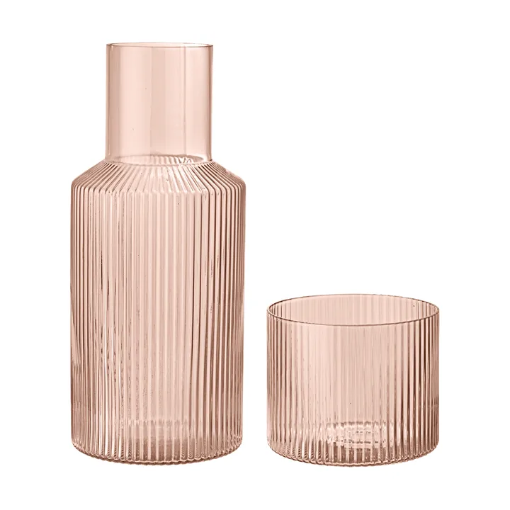 Ripple small Karaffe Set - Blush - Ferm Living